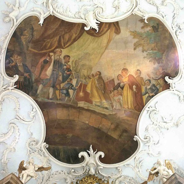 Fresque représentant le miracle eucharistique